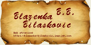 Blaženka Bilašković vizit kartica
